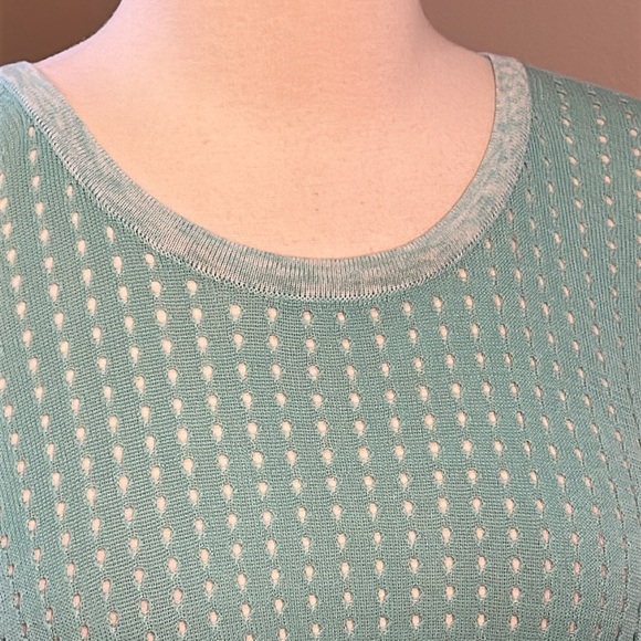 Rag & Bone Turquoise Ariana Open Knit Flyaway open Back Cotton Sweater size XS - Picture 4 of 14